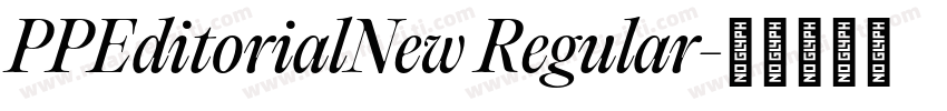 PPEditorialNew Regular字体转换